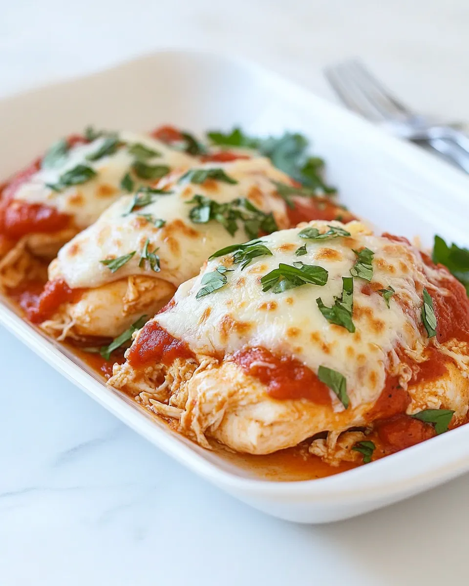 Delicious Easy Baked Chicken Parmesan for Two shot