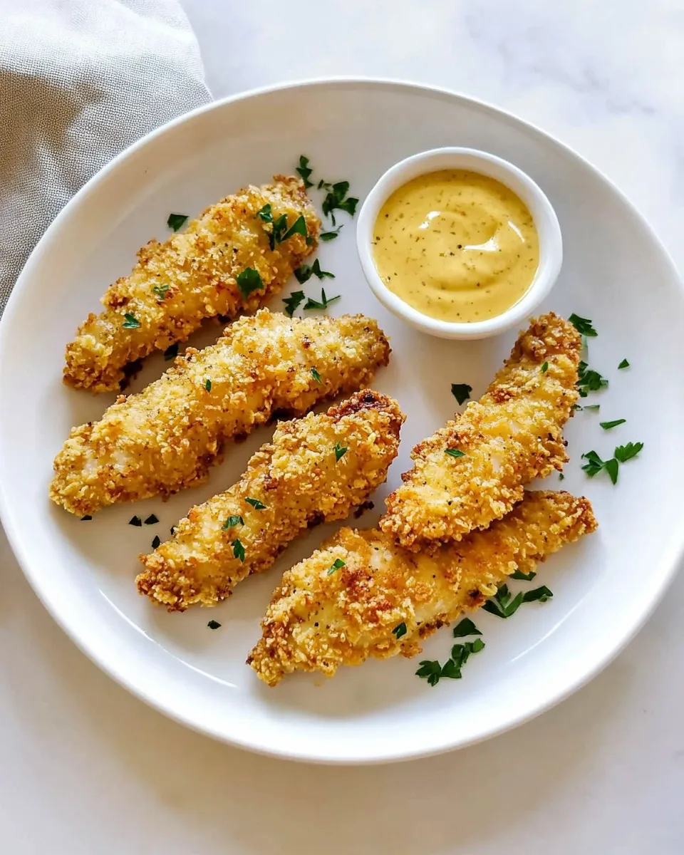 Delicious Easy Baked Chicken Tenders food shot