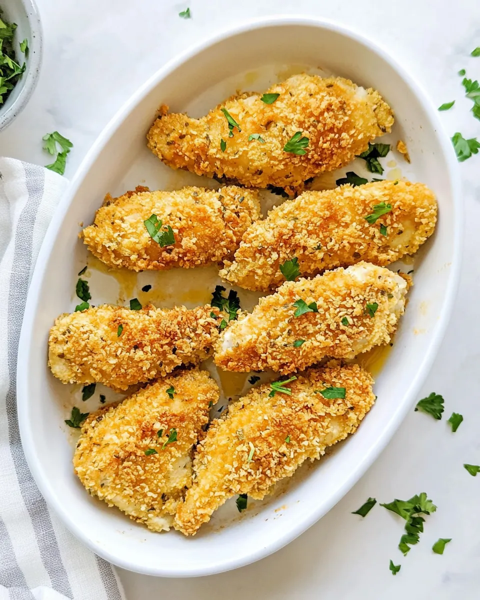 Quick Easy Baked Chicken Tenders plate image