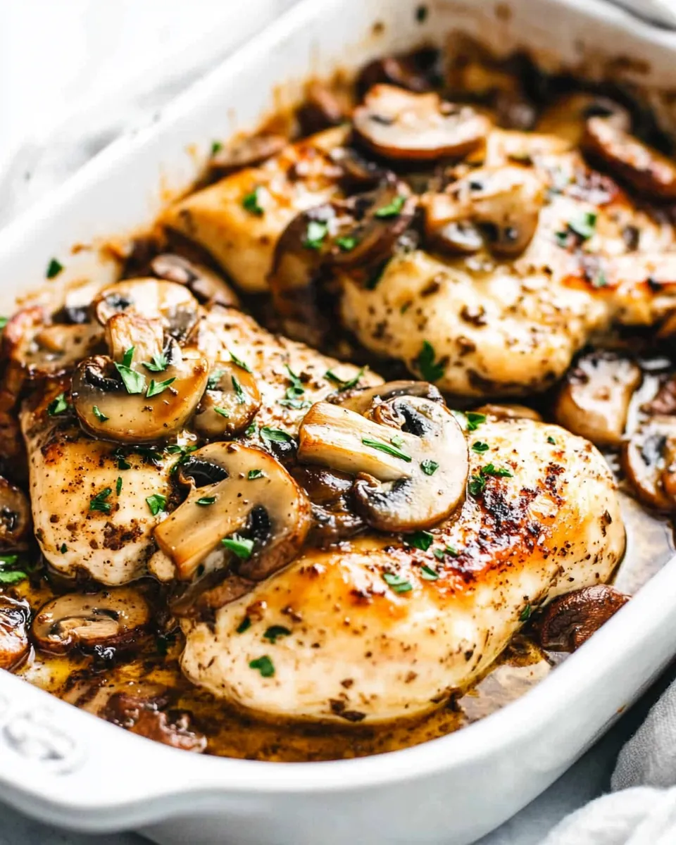 Homemade Easy Baked Mushroom Chicken photo
