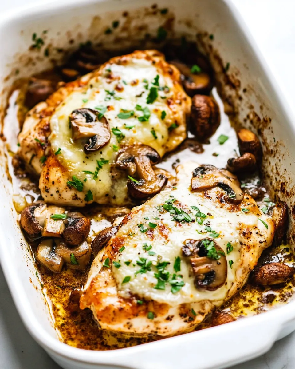 Classic Easy Baked Mushroom Chicken recipe image