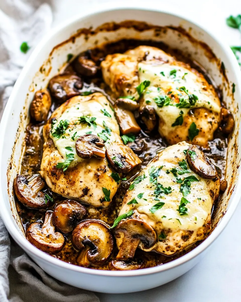 Delicious Easy Baked Mushroom Chicken dish photo