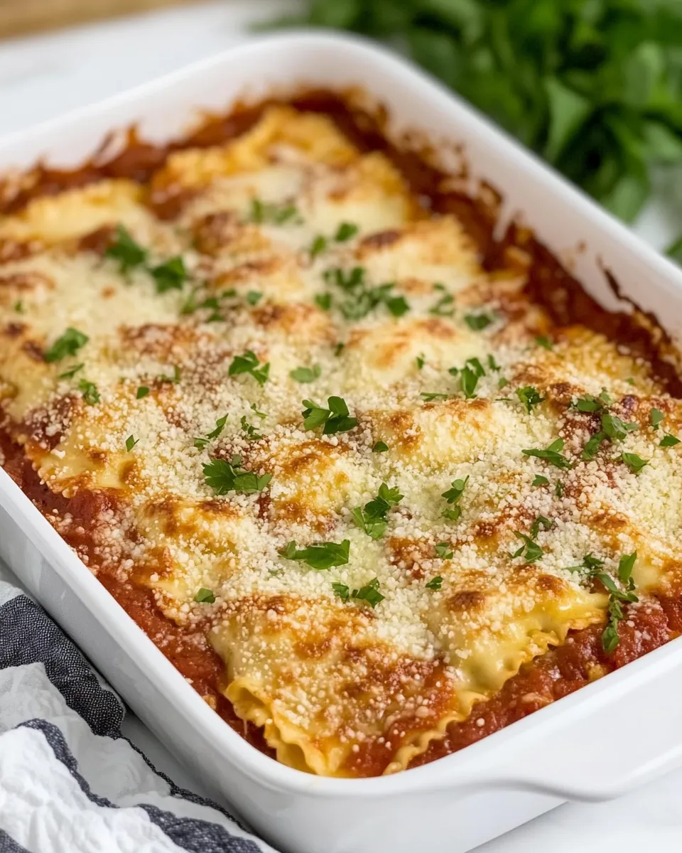 Classic Easy Baked Ravioli recipe image
