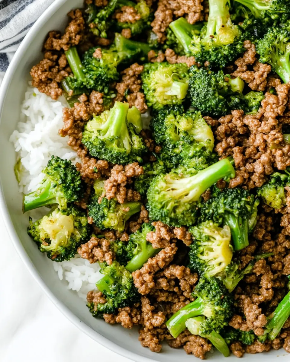 Delicious Easy Beef and Broccoli (with Ground Beef) recipe photo