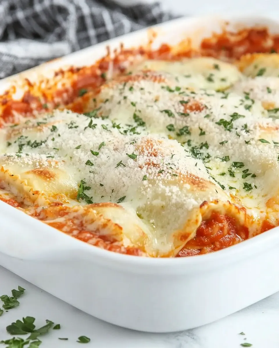 Quick Easy Cheesy Baked Ravioli (Four Ingredients!) recipe photo