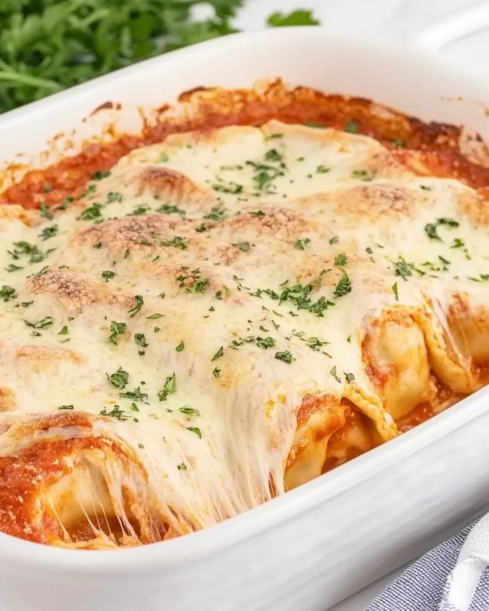 Best Easy Cheesy Baked Ravioli (Four Ingredients!) dish photo
