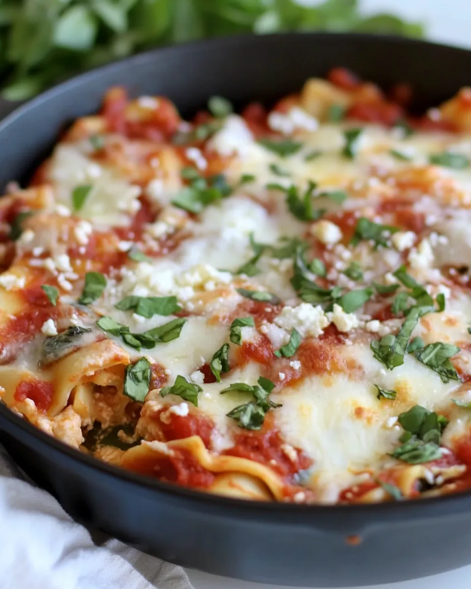 Classic Easy Cheesy Veggie Skillet Lasagna Recipe image
