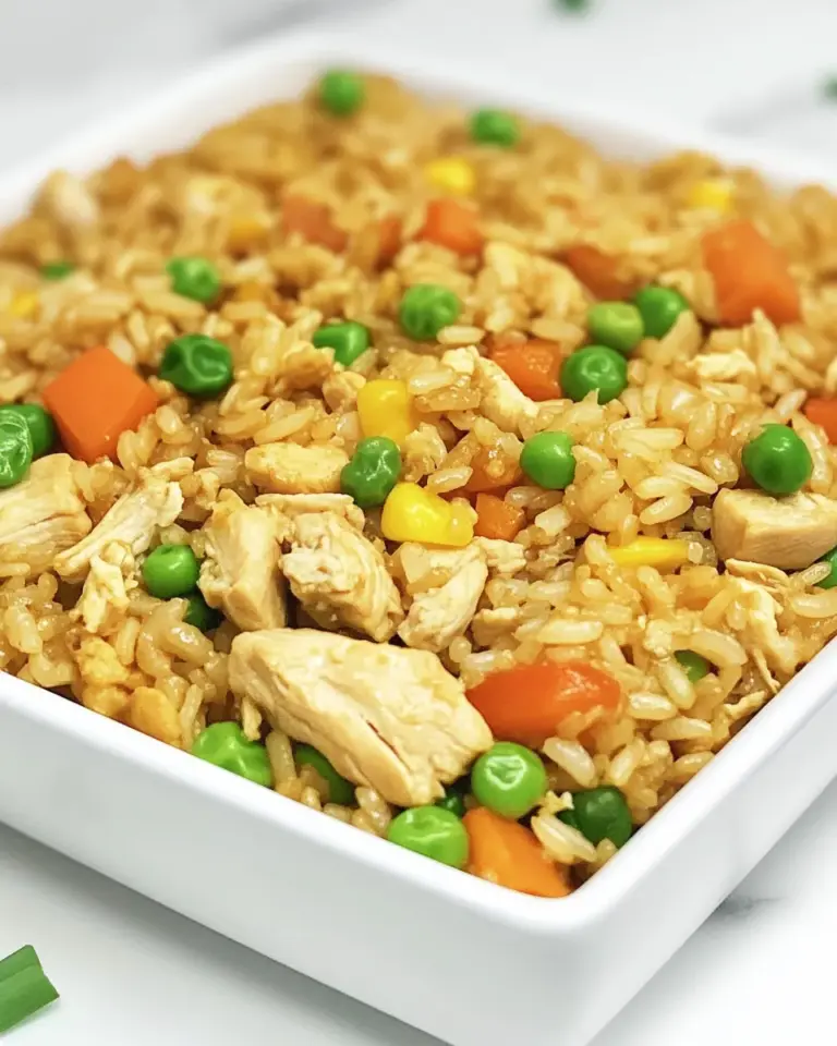 Homemade Easy Chicken Fried Rice (20 min meal) food shot