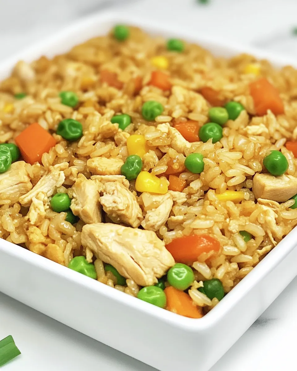 Homemade Easy Chicken Fried Rice (20 min meal) food shot