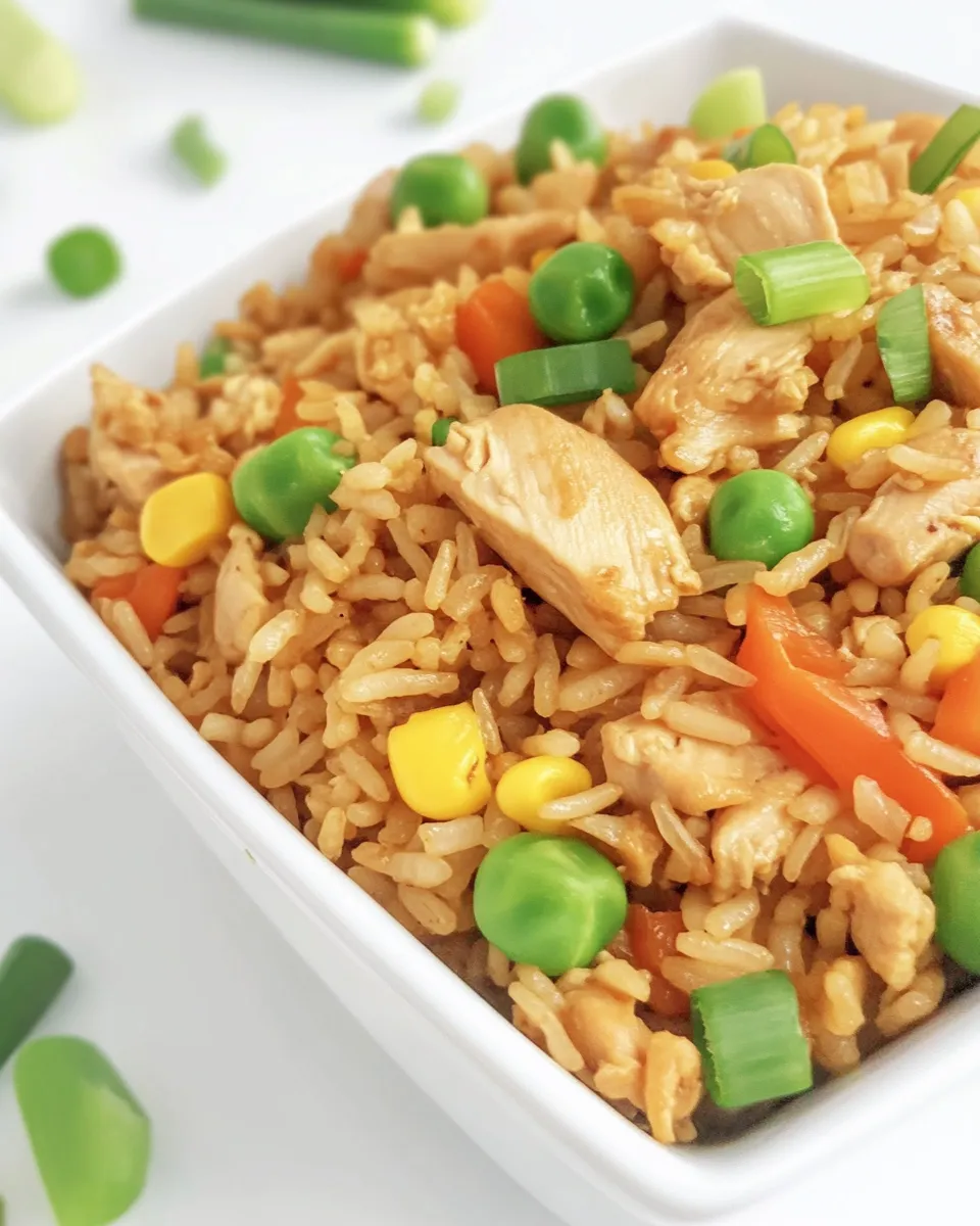 Quick Easy Chicken Fried Rice (20 min meal) plate image