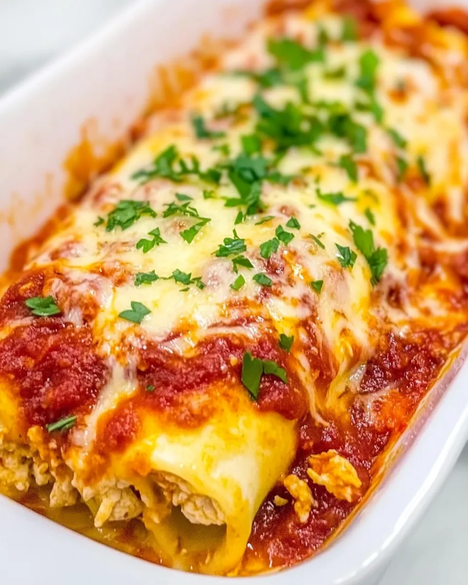 Quick Easy Chicken Manicotti shot