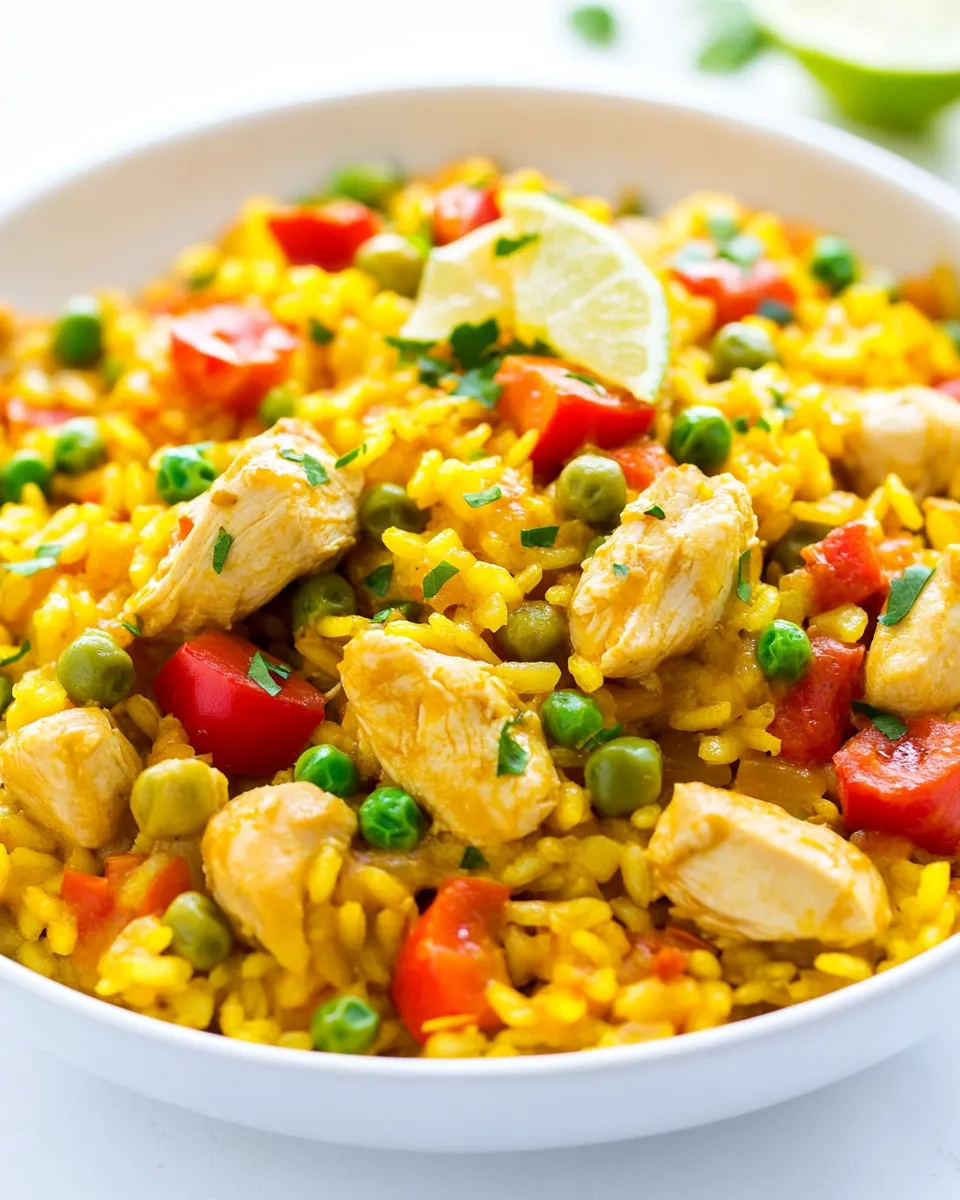 Quick Easy Chicken Paella plate image