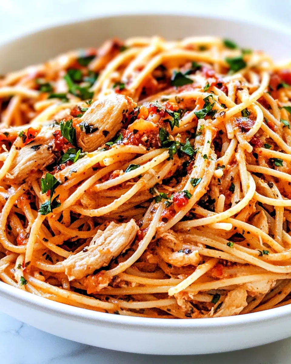 Delicious Easy Chicken Spaghetti recipe photo