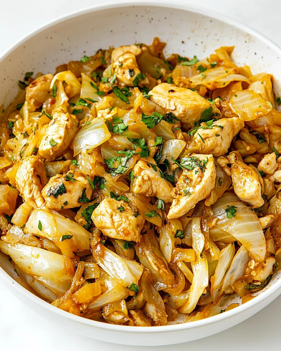 Quick Easy Chicken and Cabbage Stir Fry dish photo