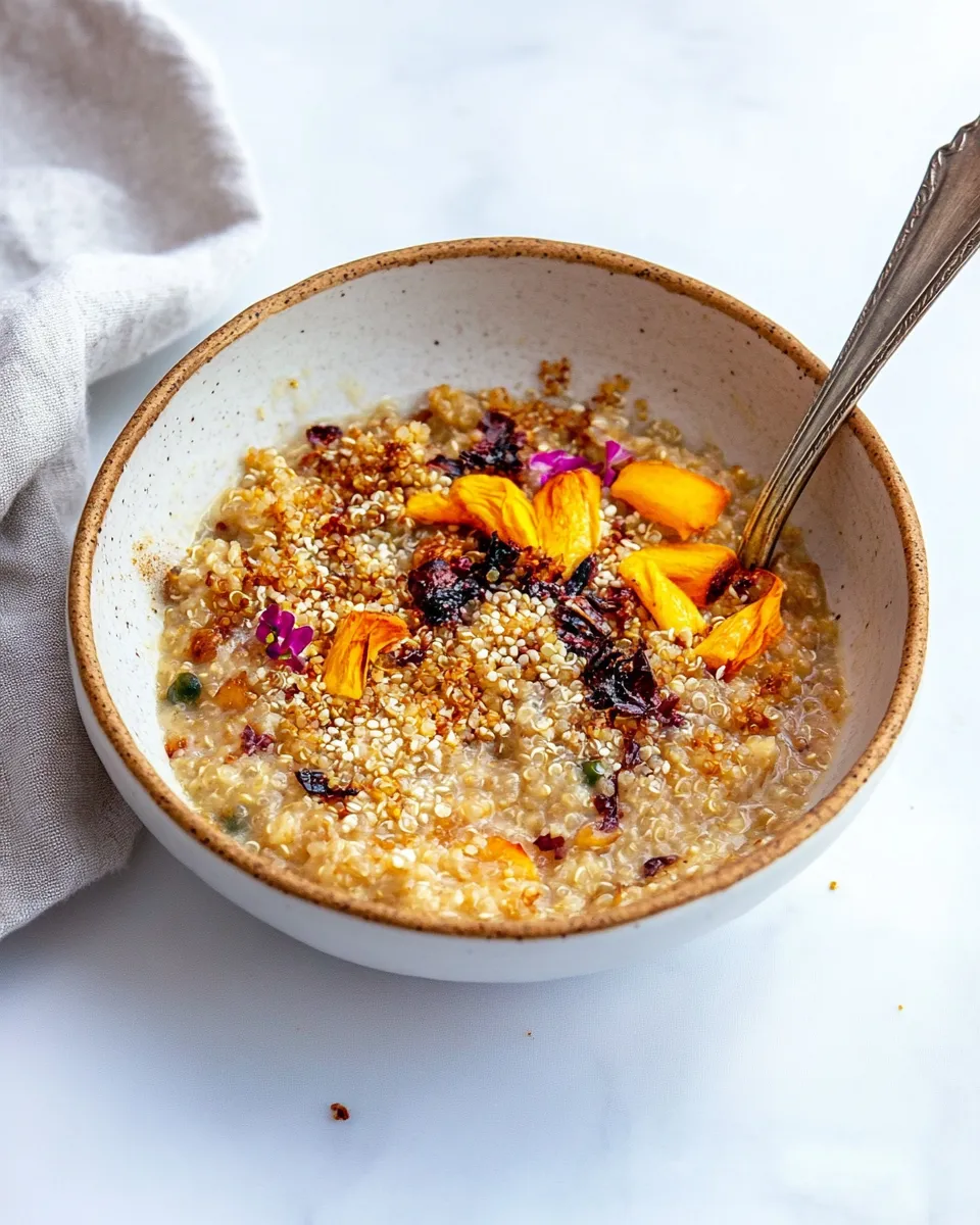 Homemade Easy Cracked Freekeh Porridge with Quinoa recipe photo