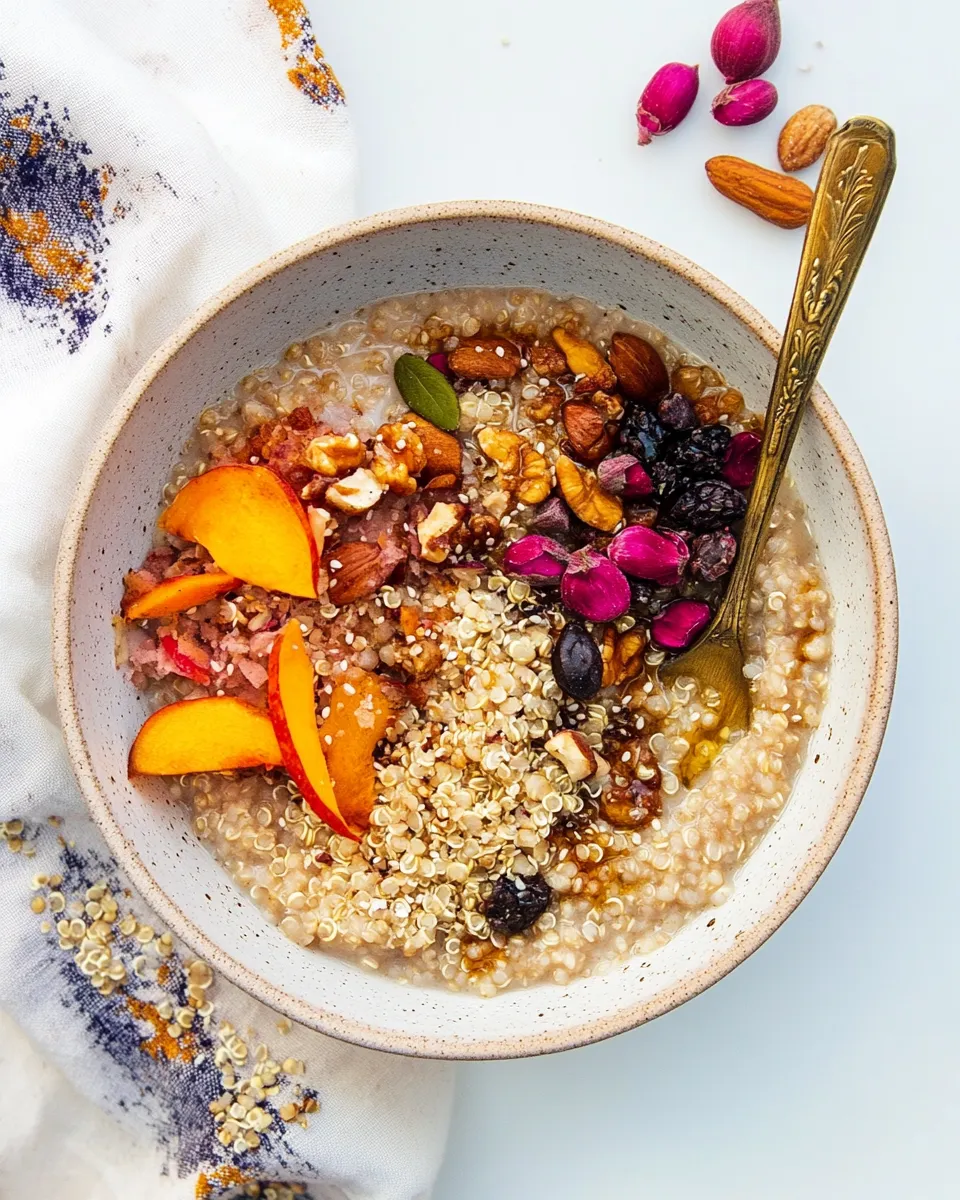 Quick Easy Cracked Freekeh Porridge with Quinoa picture