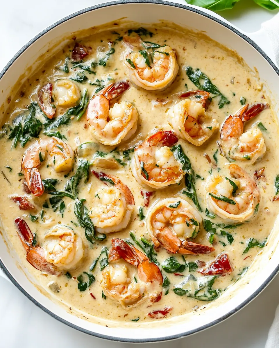 Classic Easy Creamy Tuscan Shrimp Recipe image