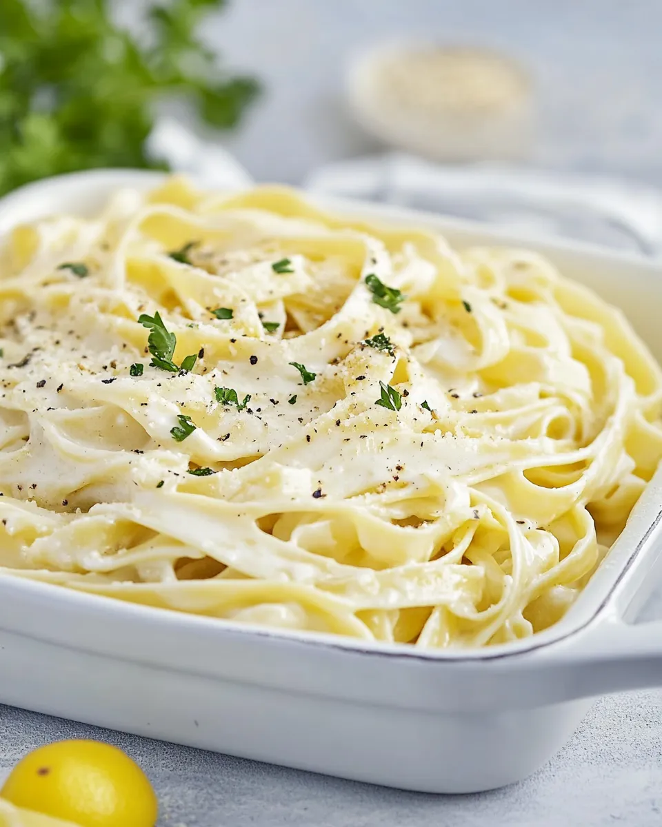 Quick Easy Fettuccine Alfredo shot