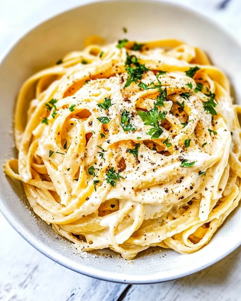 Quick Easy Homemade Fettuccine Alfredo shot