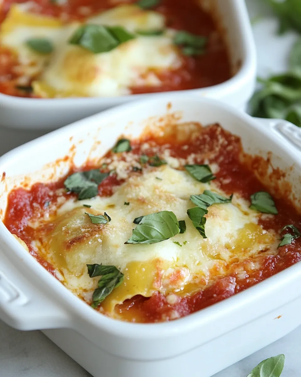 Quick Easy Individual Ravioli Lasagnas Recipe shot