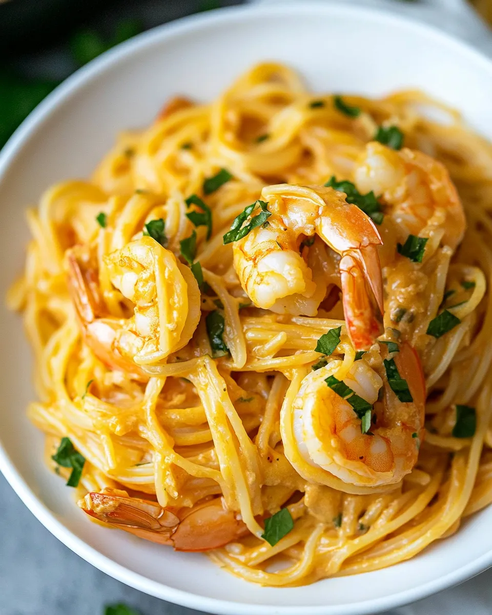 Delicious Easy Instant Pot Bang Bang Shrimp Pasta recipe photo