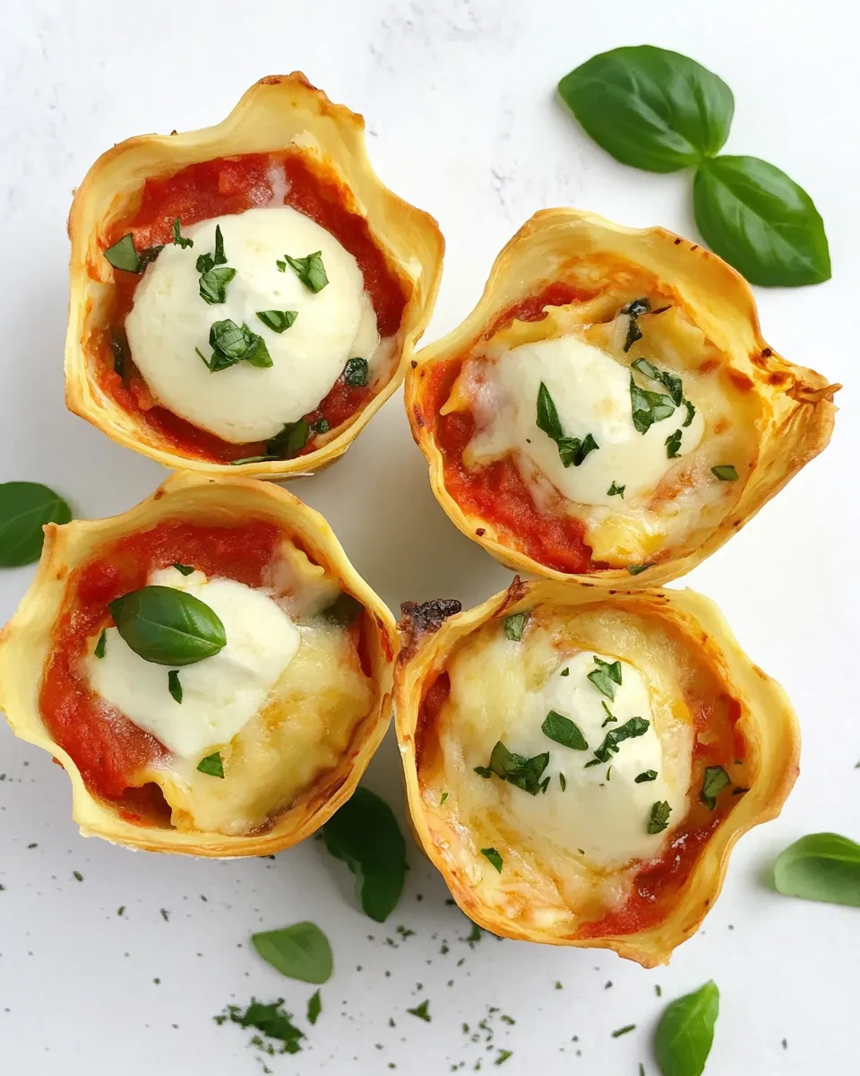 Quick Easy Italian Lasagna Cups shot