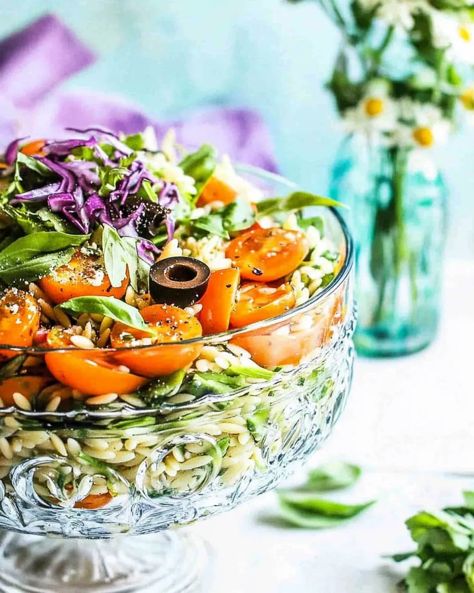 Perfect Easy Layered Mediterranean Orzo Pasta Salad. image