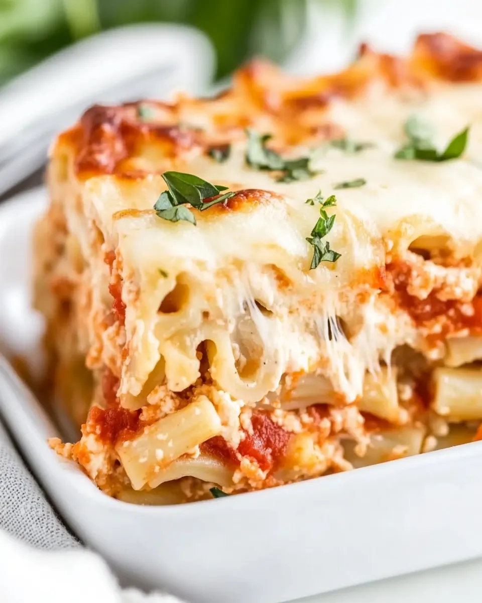 Classic Easy Meatless Baked Ziti Recipe image
