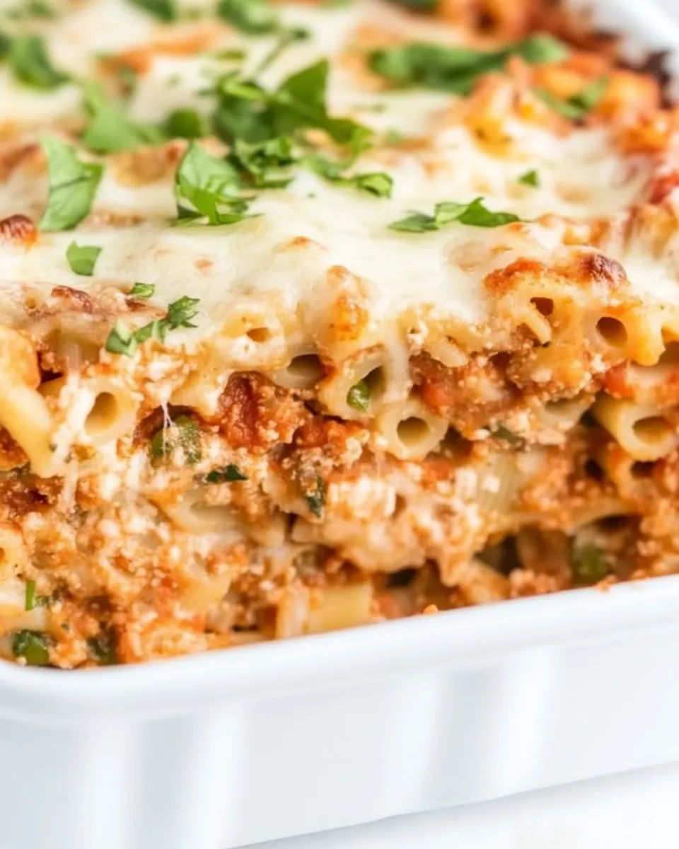 Delicious Easy Meatless Baked Ziti Recipe shot