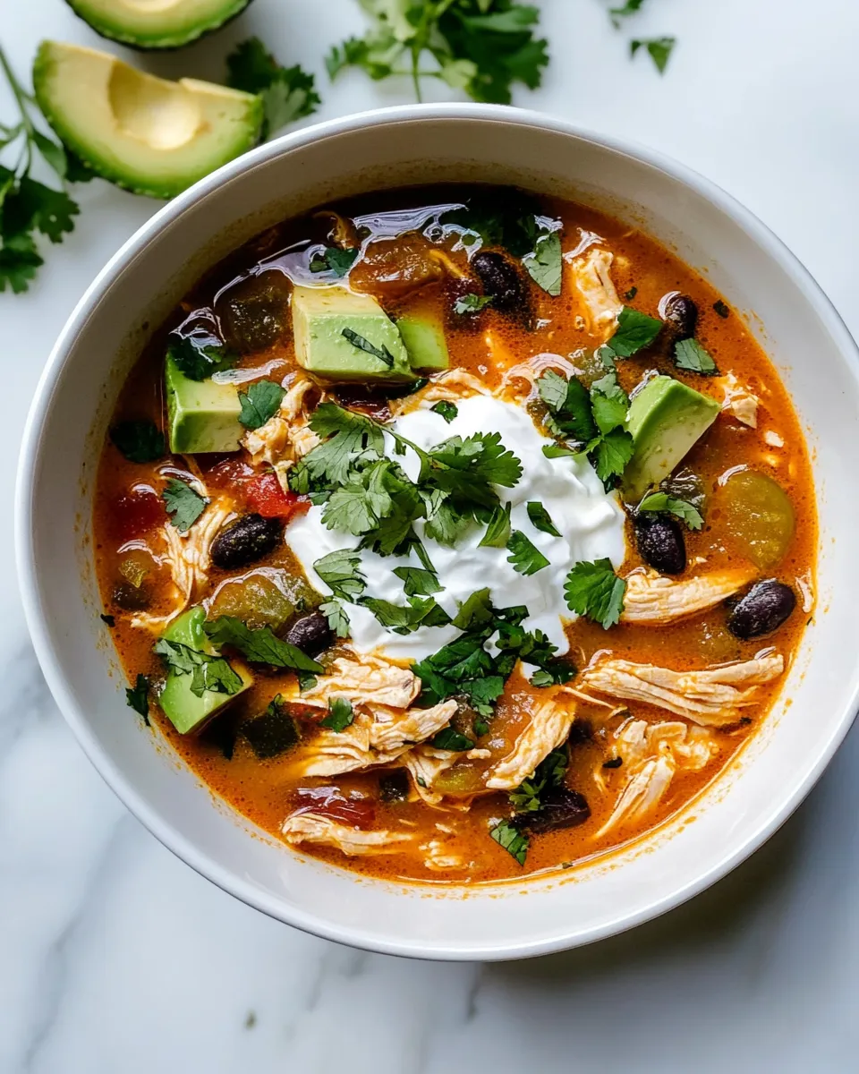Classic Easy Mexican Chicken Tortilla Soup image