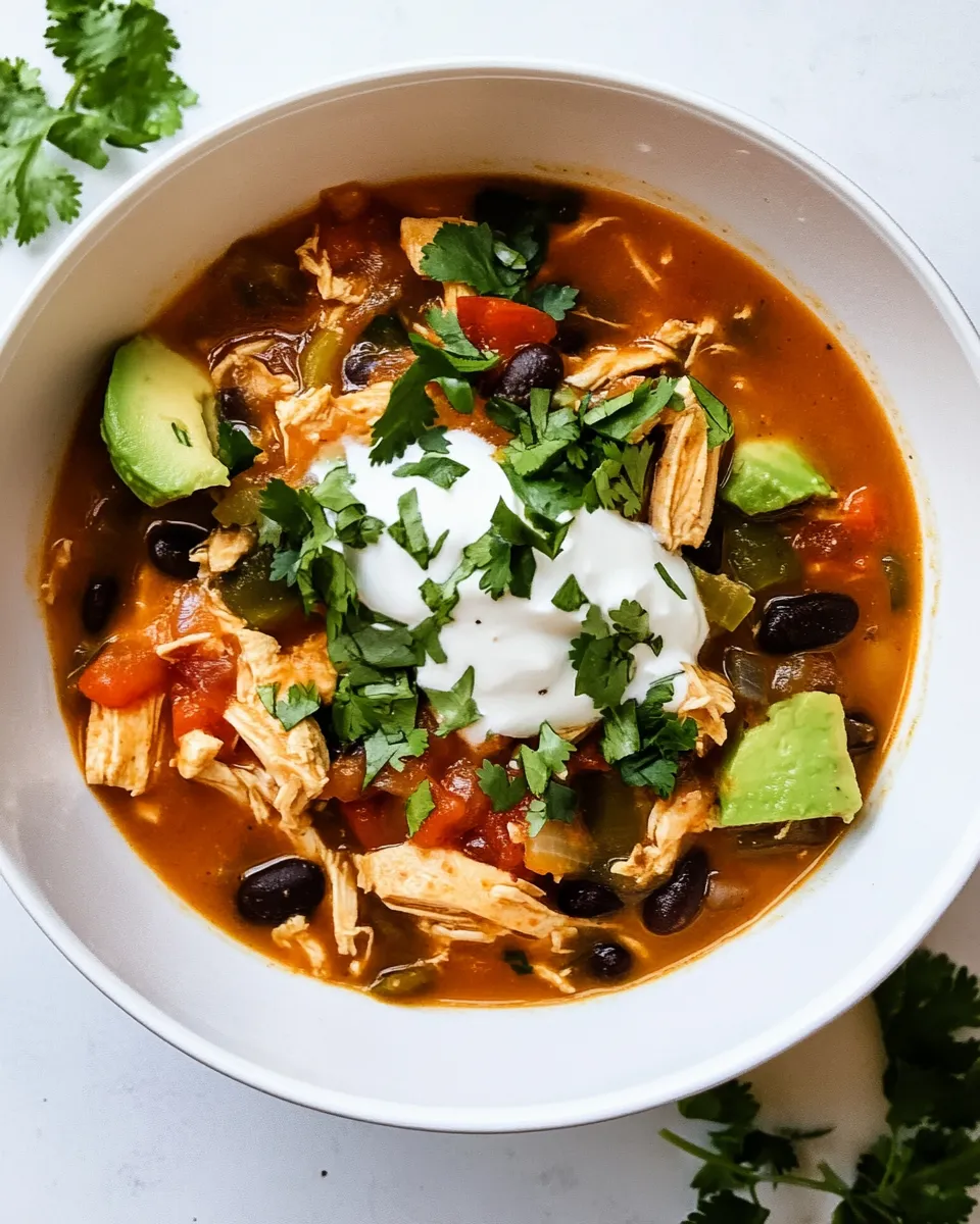 Delicious Easy Mexican Chicken Tortilla Soup recipe photo