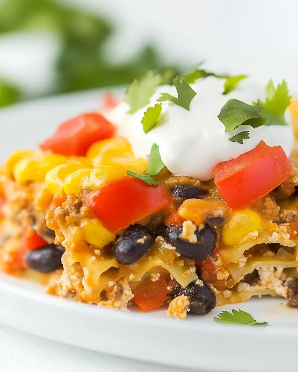 Quick Easy Mexican Lasagna shot