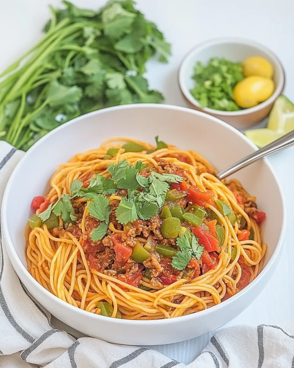 Quick Easy Mexican Spaghetti Recipe recipe photo