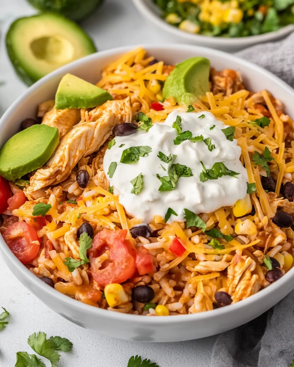 Homemade Easy One-Pan Chicken Burrito Bowls recipe photo