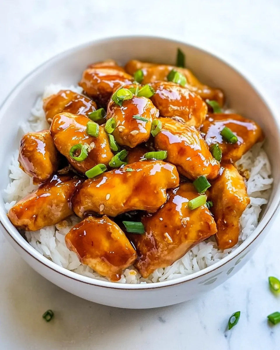 Quick Easy Orange Chicken shot