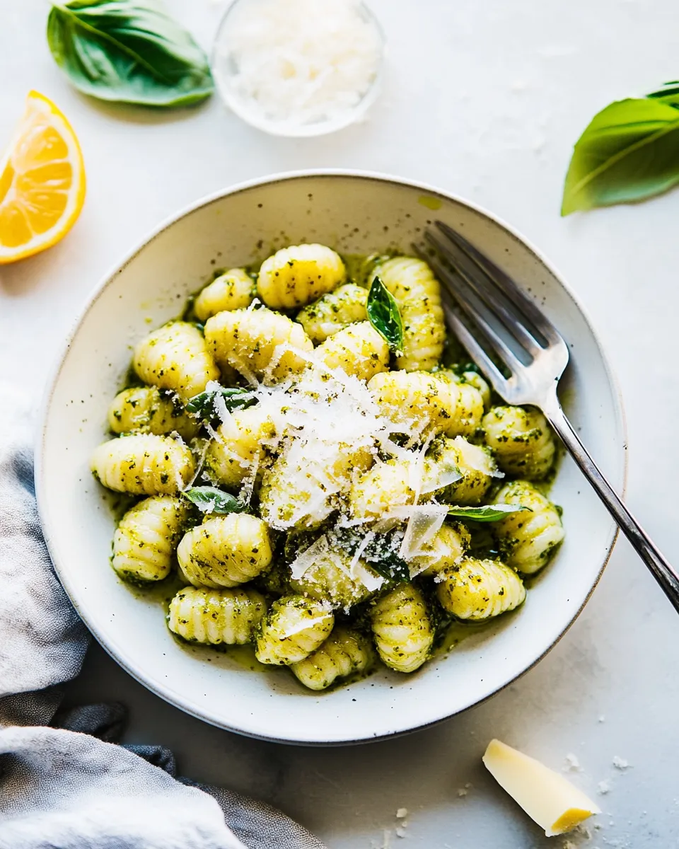 Delicious Easy Pesto Gnocchi Recipe (Plus A Leveled Up Version!) dish photo