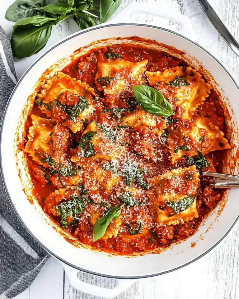 Homemade Easy Ravioli with Creamy Basil-Tomato Sauce photo