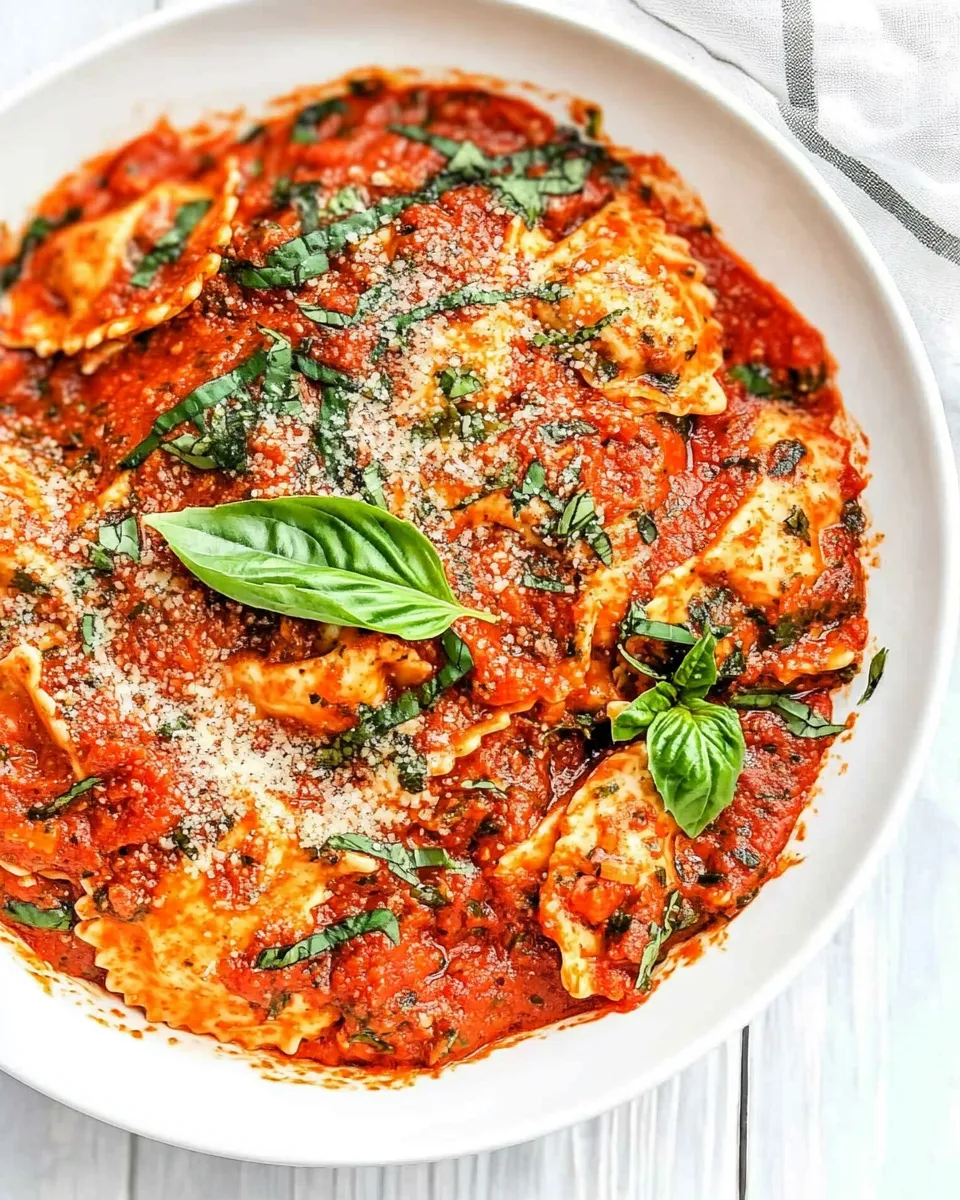 Classic Easy Ravioli with Creamy Basil-Tomato Sauce recipe photo