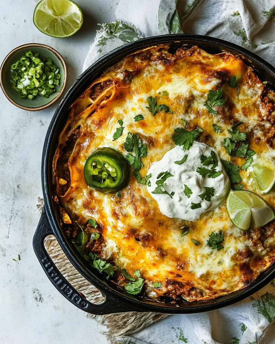 Healthy Easy Skillet Mexican Lasagna. picture
