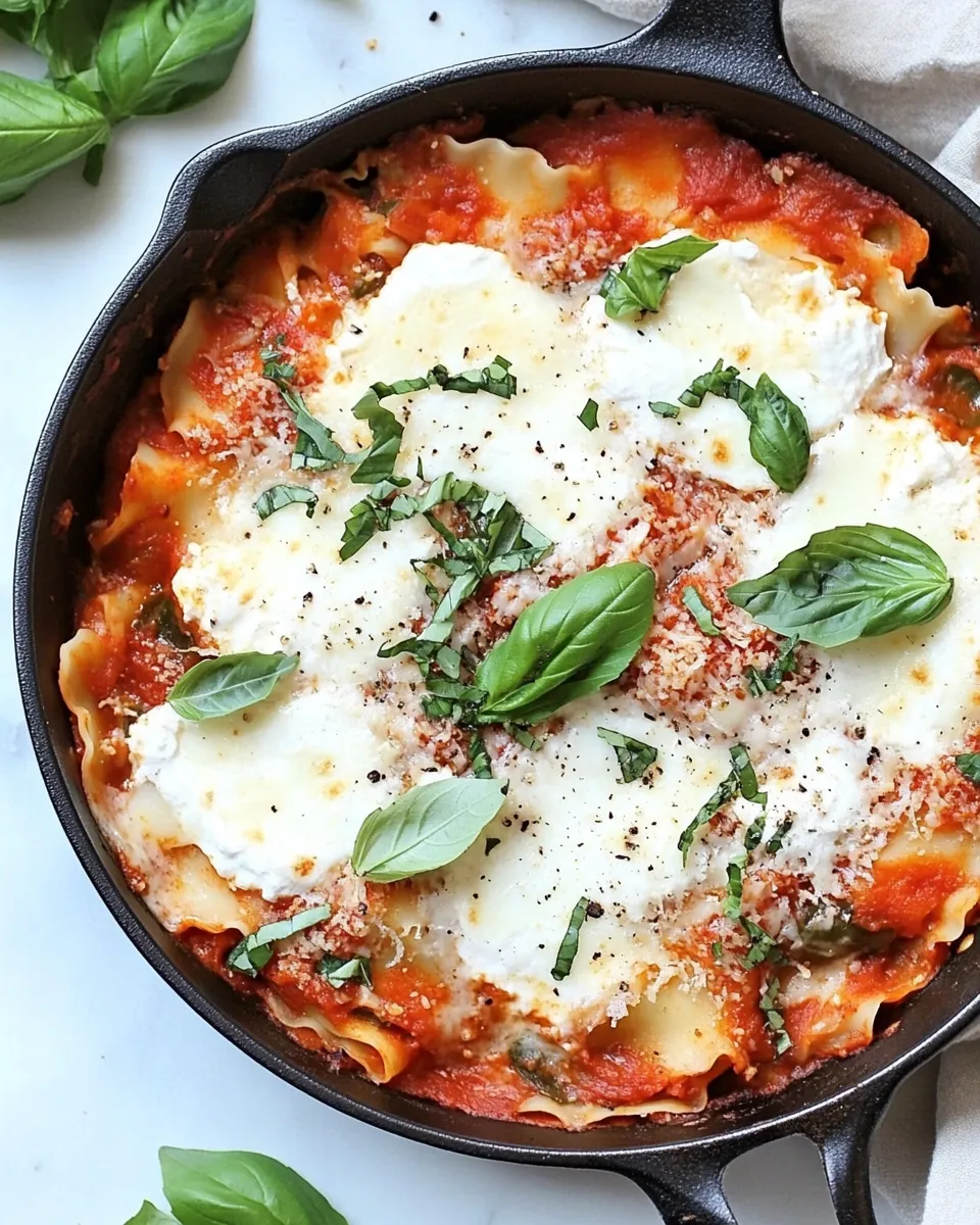 Delicious Easy Skillet Vegetable Lasagna recipe photo