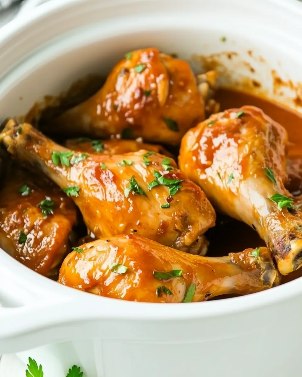 Quick Easy Slow Cooker Chicken Drumsticks (5 Ingredients!) shot