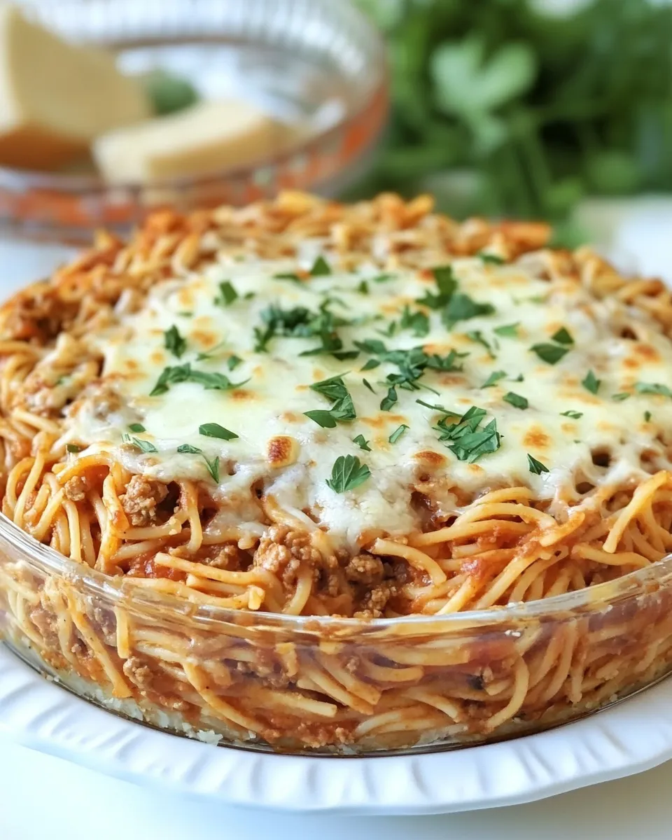 Quick Easy Spaghetti Pie dish photo