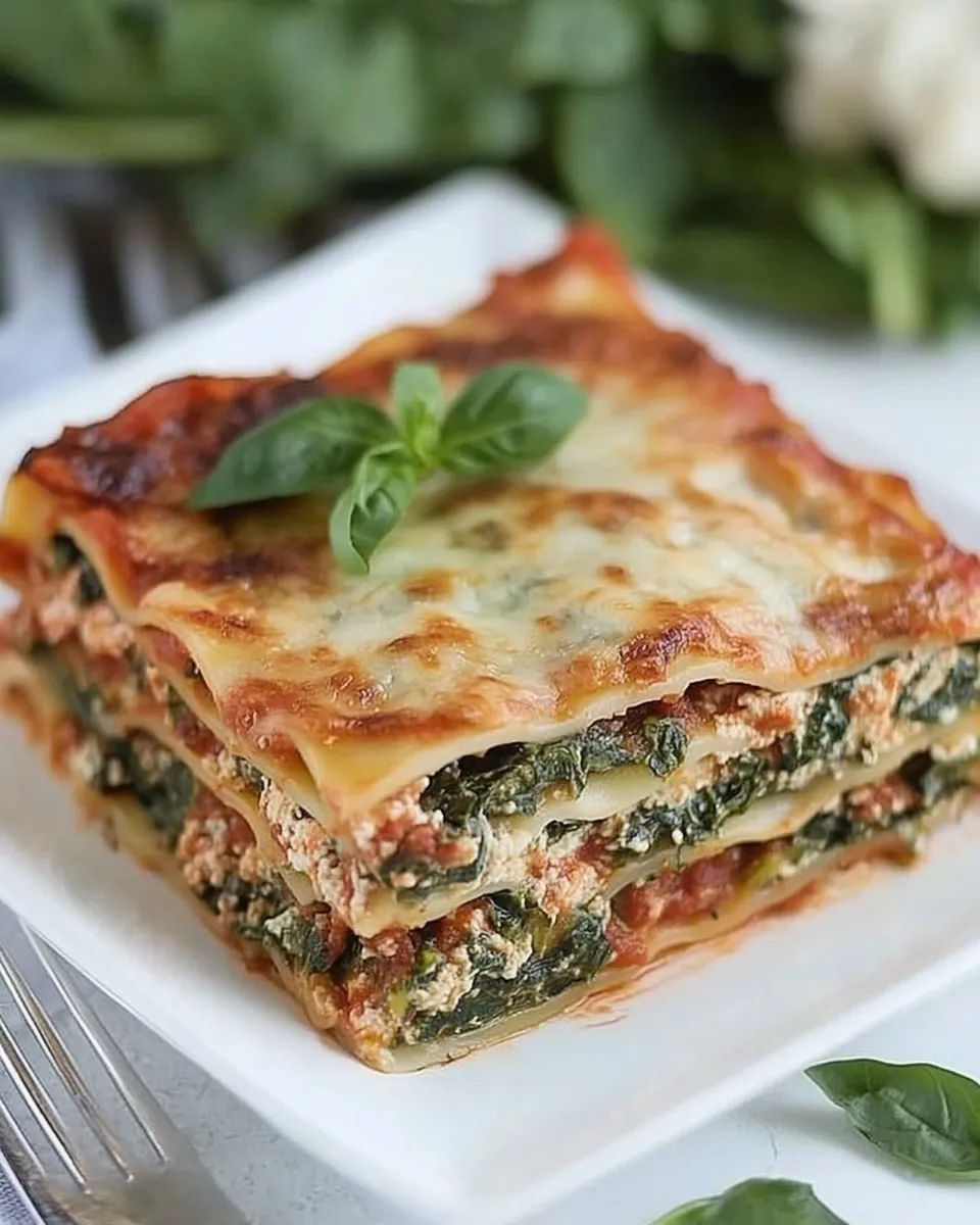Quick Easy Spinach Lasagna shot