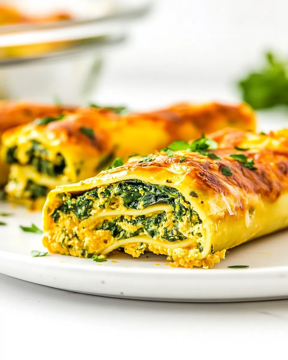 Quick Easy Spinach Manicotti Recipe (No Boil Noodles) recipe image