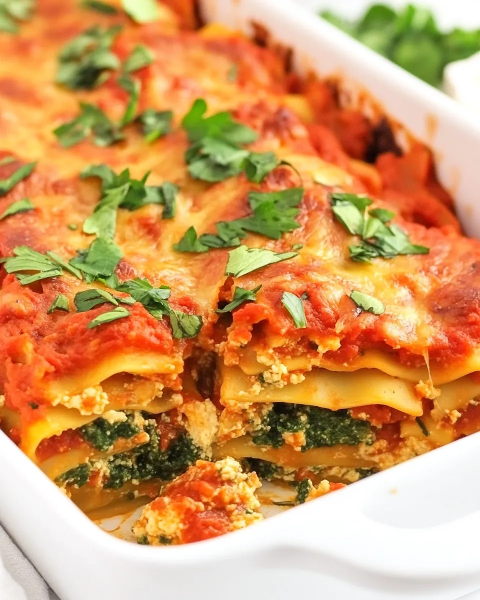 Delicious Easy Vegan Lasagna with Chickpea Ricotta image