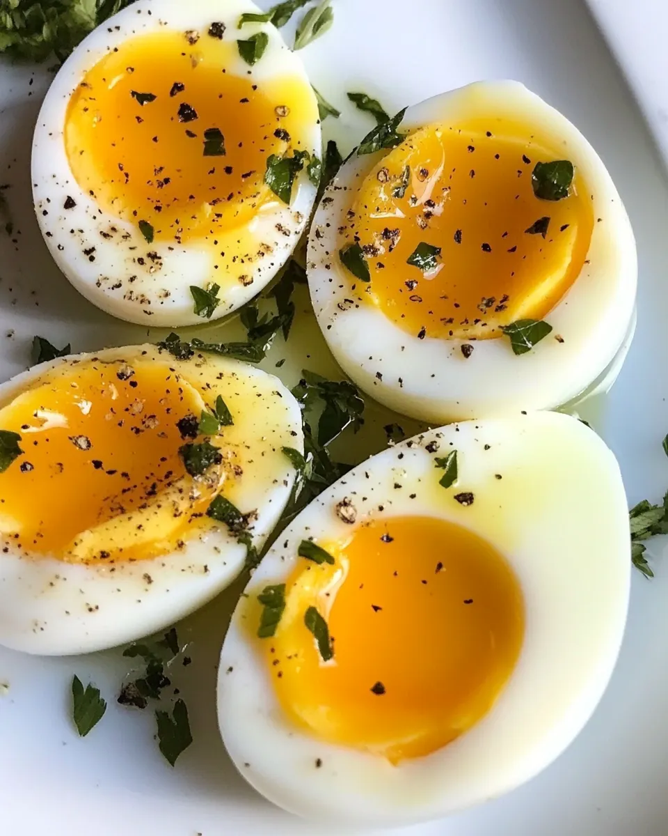 Quick Easy & Fast Sous Vide Soft Boiled Eggs Recipe food shot
