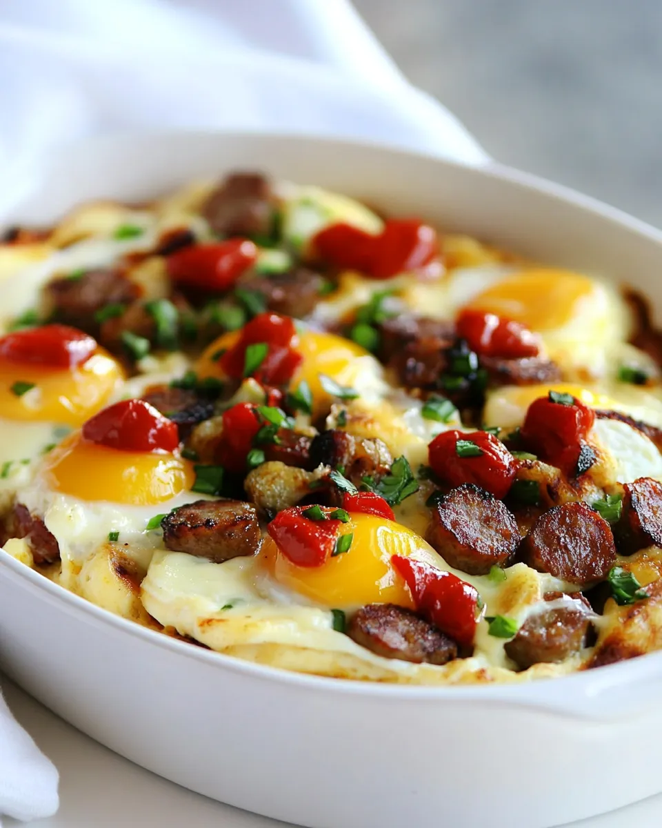 Easy Eggs Blackstone with Sausage dish photo