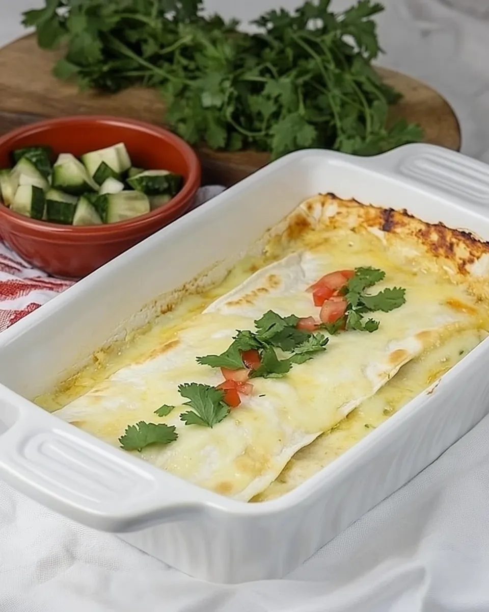 Delicious Enchiladas Suizas or Chicken Enchiladas plate image