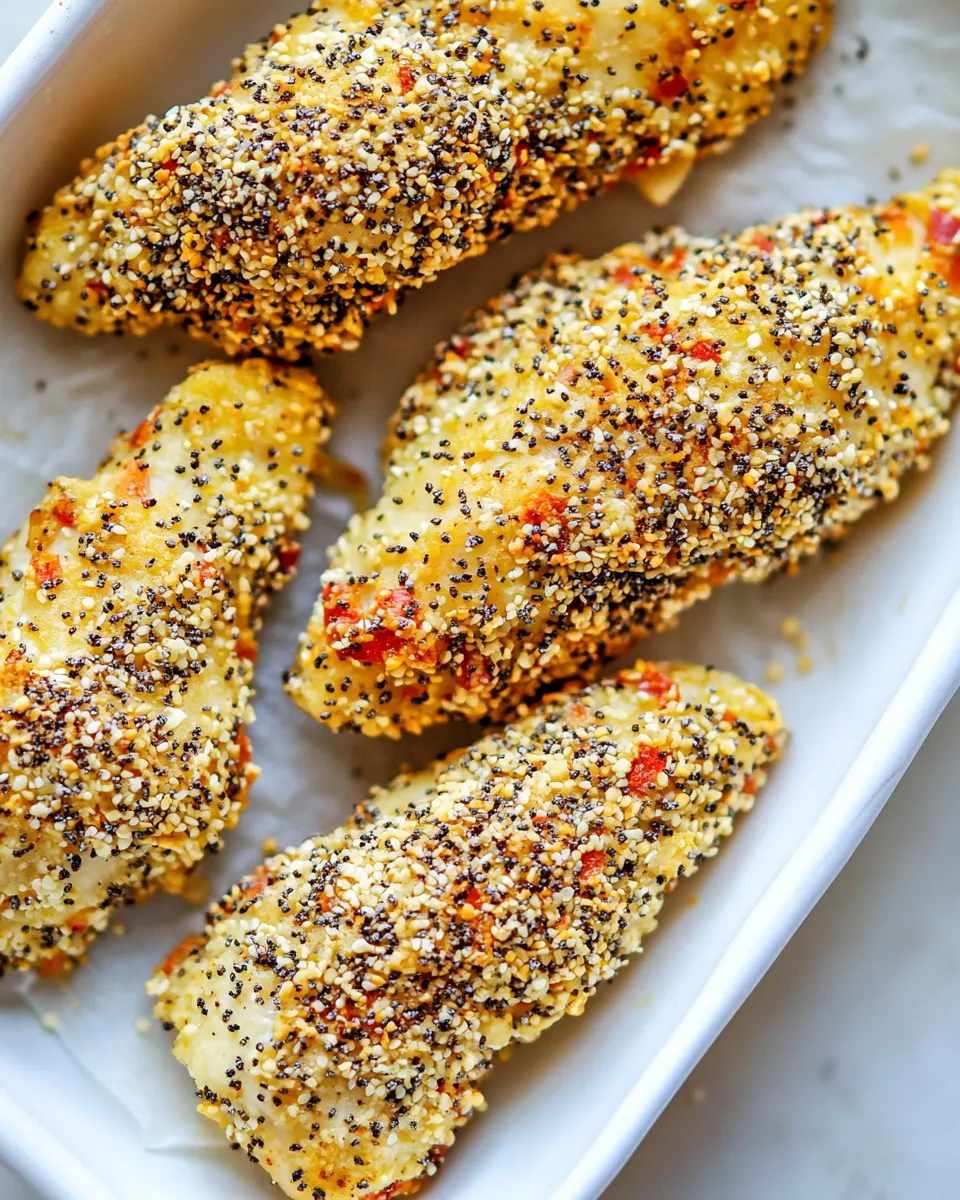 Homemade Everything Bagel Baked Chicken Tenders photo