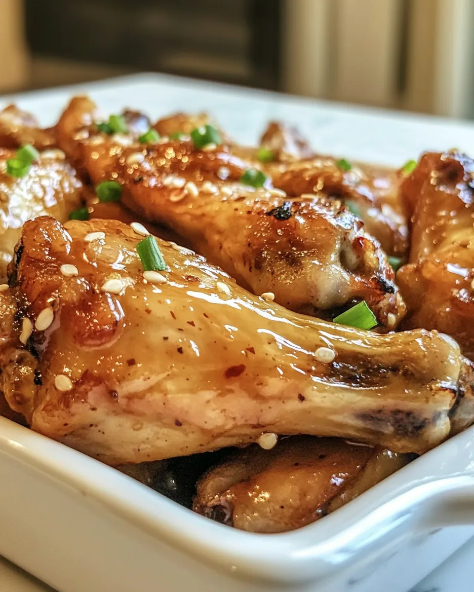 Savory Fermented Honey Garlic Chicken Wings shot